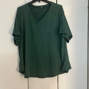 Men's Green V-Neck Shirt